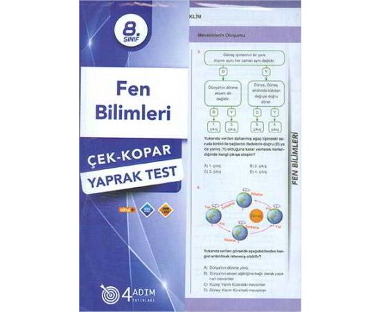 4 Adım 8.Sınıf Fen Bilimleri Yaprak Test