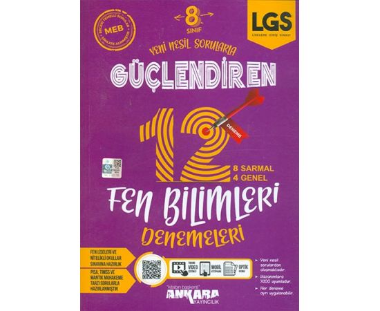 8.Sınıf Güçlendiren Fen Bilimleri 12 Deneme Ankara Yayıncılık
