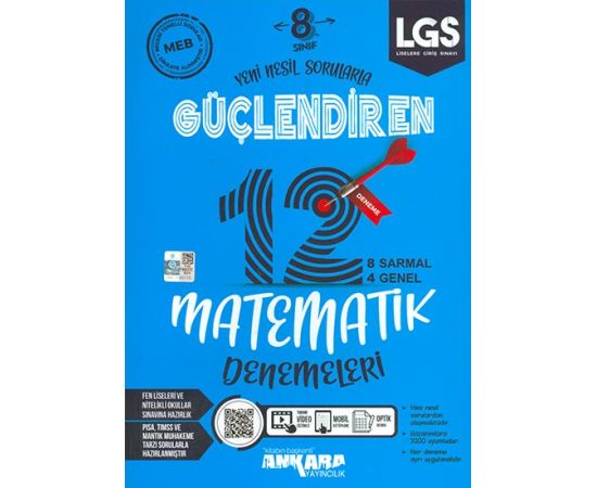 8.Sınıf Güçlendiren Matematik 12 Deneme Ankara Yayıncılık