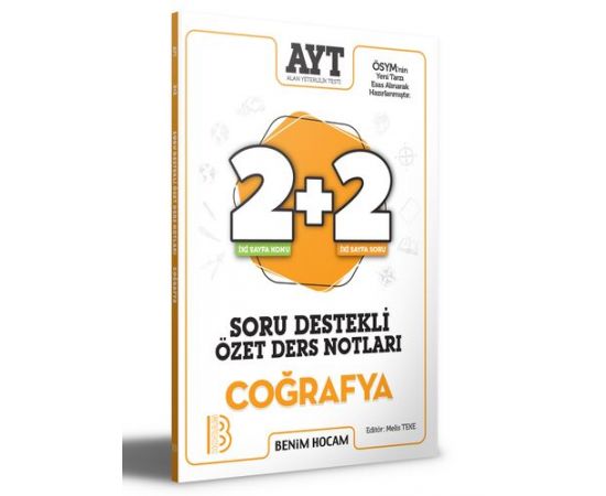 Benim Hocam 2021 AYT Coğrafya 2+2 Soru Destekli Özet Ders Notları