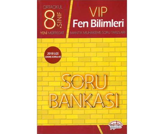 Editör VIP 8.Sınıf Fen Bilimleri Soru Bankası