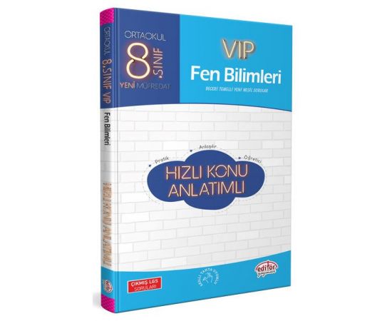 Editör 8.Sınıf VIP Fen Bilimleri Hızlı Konu Anlatımlı