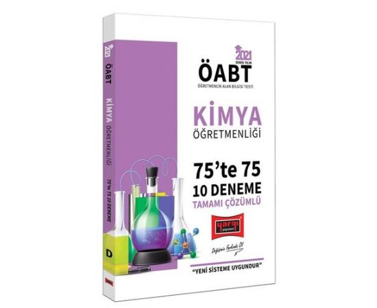Yargı 2021 ÖABT Kimya Öğretmenliği 75te 75 Çözümlü 10 Deneme Sınavı