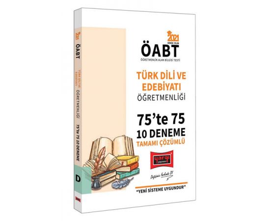 Yargı 2021 ÖABT Türk Dili ve Edebiyatı Öğretmenliği 75te 75 Çözümlü 10 Deneme Sınavı