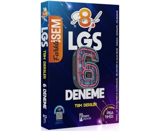 2021 Farklı İsem LGS 8. Sınıf Tüm Dersler Dijital Çözümlü 6 Deneme