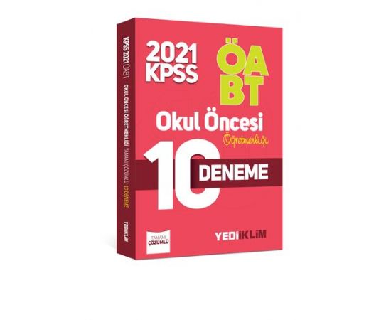 Yediiklim 2021 ÖABT Okul Öncesi Öğretmenliği Çözümlü 10 Deneme