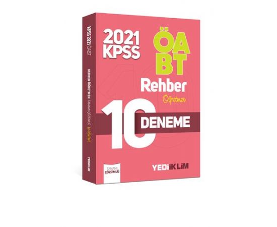 Yediiklim 2021 ÖABT Rehber Öğretmen Çözümlü 10 Deneme