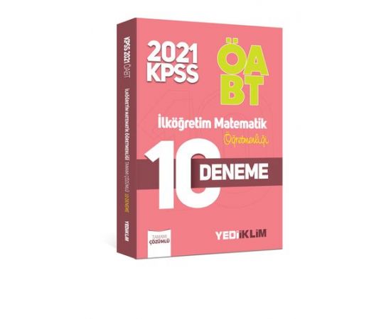 Yediiklim 2021 ÖABT İlköğretim Matematik Öğretmenliği Çözümlü 10 Deneme