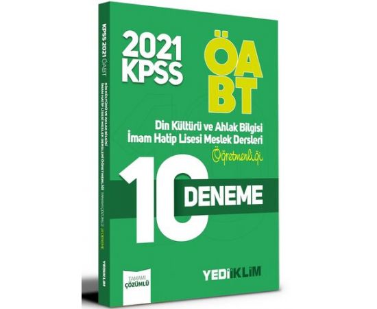 Yediiklim 2021 ÖABT Din Kültürü Öğretmenliği Çözümlü 10 Deneme