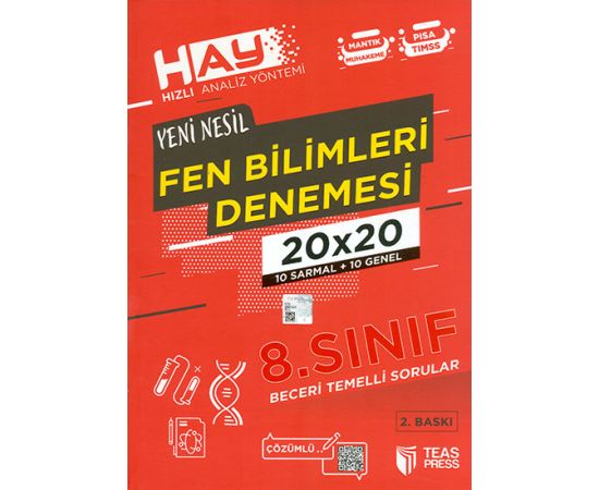 8.Sınıf 20x20 Fen Bilimleri Denemesi Teas Press