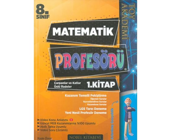 8.Sınıf Matematik Profesörü 1.Kitap Çarpanlar Katlar ve Üslü İfadeler Nobel Kitabevi