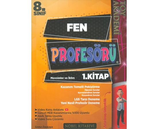 8 Sınıf Fen Profesörü 1.Kitap Mevsimler ve İklim Nobel Akademi