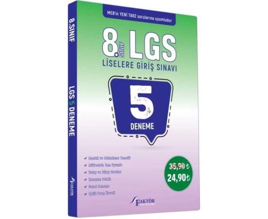 Faktör 8.Sınıf LGS 5li Deneme (Kampanyalı)