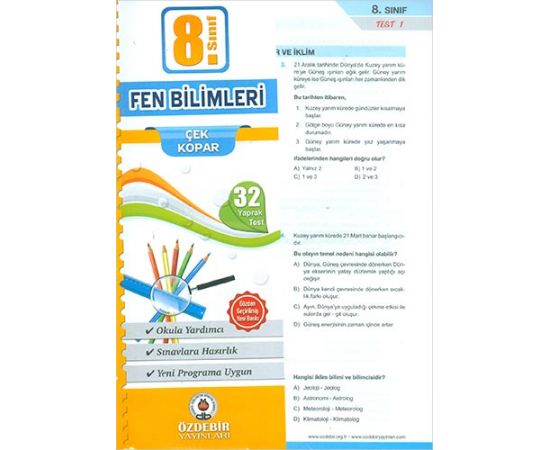 Özdebir 8.Sınıf Fen Bilimleri Yaprak Test