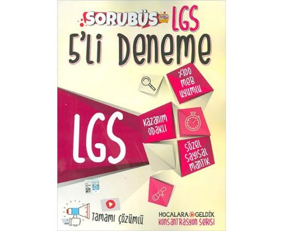 Hocalara Geldik LGS Konsantrasyon Denemeleri Sorubüs Çözümlü 5li Deneme