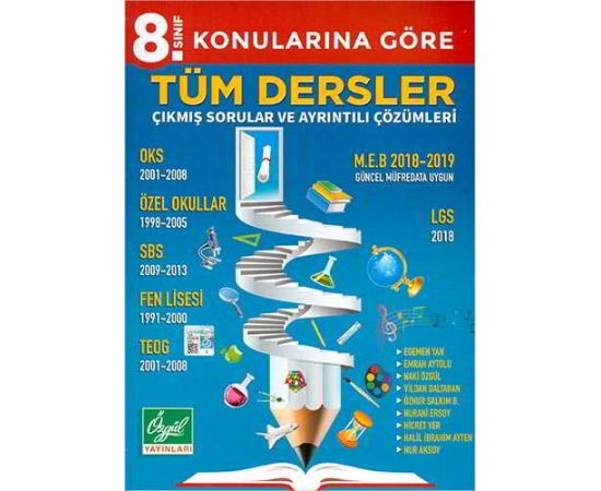 Özgül 8.Sınıf Konularına Göre Tüm Dersler Çıkmış Sorular ve Çözümleri