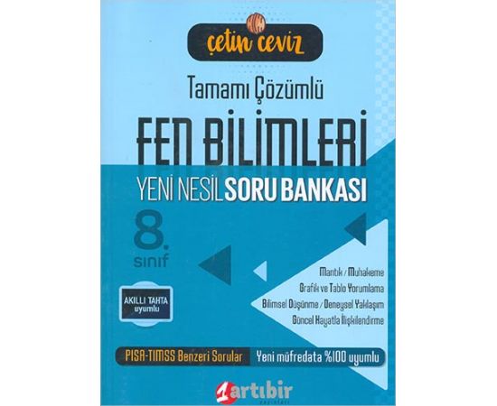 8.Sınıf Fen Bilimleri Çetin Ceviz Soru Bankası Artıbir Yayınları