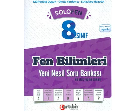8.Sınıf Fen Bilimleri SoloFen Soru Bankası Artıbir Yayınları