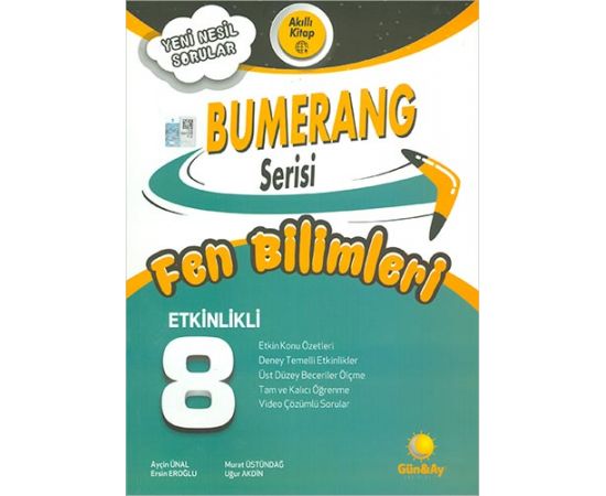 8.Sınıf Fen Bilimleri Etkinlikli Bumerang Serisi Günay Yayınları