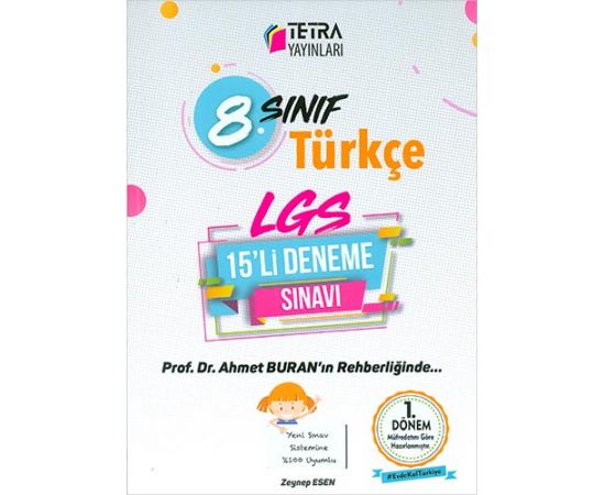 Tetra 8.Sınıf 1.Dönem Türkçe 15 Deneme Sınavı