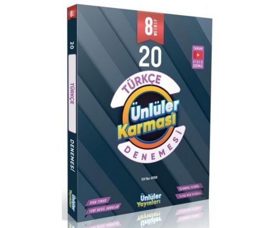 Ünlüler 2021 8. Sınıf Türkçe Ünlüler Karması 20 Deneme Video Çözümlü