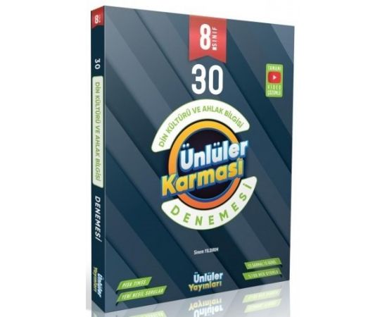 Ünlüler 2021 8. Sınıf Din Kültürü ve Ahlak Bilgisi Ünlüler Karması 30 Deneme Video Çözümlü