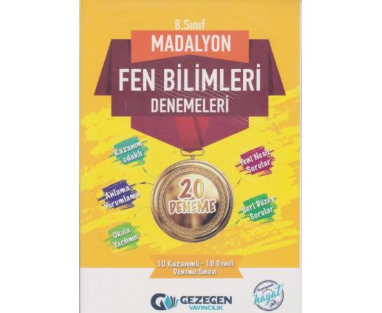 Gezegen 8.Sınıf Madalyon 20 li Fen Bilimleri Denemeleri