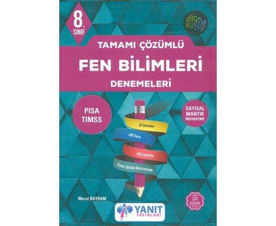 8.Sınıf Fen Bilimleri Tamamı Çözümlü Denemeleri Yanıt Yayınları