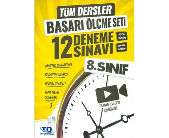 Tandem 8.Sınıf Tüm Dersler Başarı Ölçme Seti 12 Deneme Sınavı