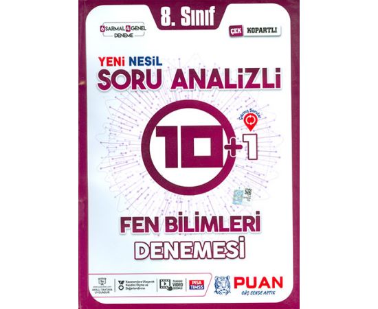 8.Sınıf LGS Fen Bilimleri Soru Analizli 10+1 Deneme Puan Yayınları