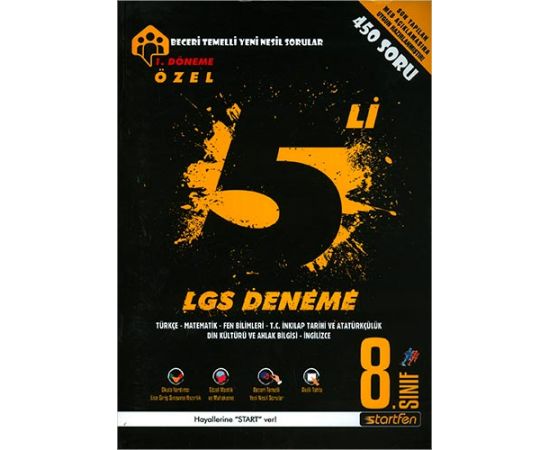 8.Sınıf LGS 1.Dönem 5li Deneme Startfen Yayınları