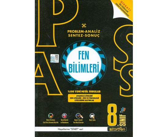 8.Sınıf PASS Fen Bilimleri Soru Bankası Startfen Yayınları