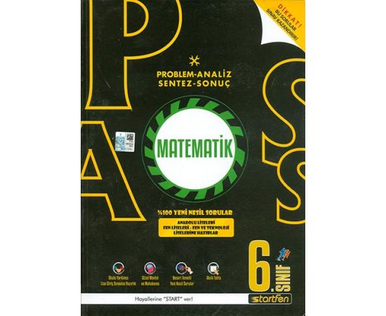 6.Sınıf PASS Matematik Soru Bankası Startfen Yayınları
