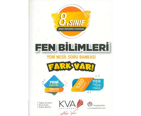 8.Sınıf Fen Bilimleri Yeni Nesil Soru Bankası KVA Yayınları