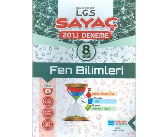 Evrensel 8.Sınıf LGS Fen Bilimleri Sayaç 20li Deneme