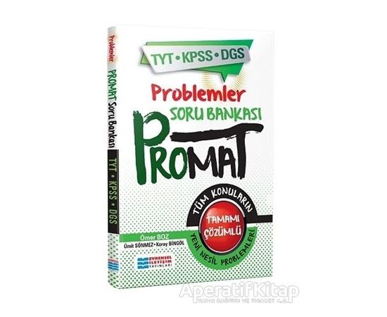 TYT-KPSS-DGS Promat Problemler Soru Bankası - Ümit Sönmez - Evrensel İletişim Yayınları