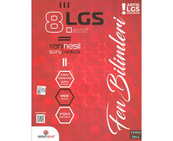 8.Sınıf LGS Fen Bilimleri Video Konu Anlatım ve Çözümlü Soru Bankası Sistemplus Yayınları