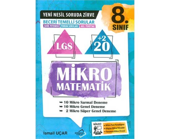 8.Sınıf LGS Yeni Nesil Soruda Zirve Mikro Matematik Karekod Yayınları