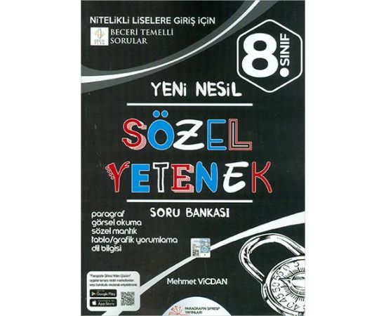 8.Sınıf Yeni Nesil Sözel Yetenek Soru Bankası Paragrafın Şifresi Yayınları