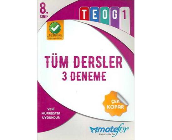 Motefor TEOG 1 Tüm Dersler 3 Deneme