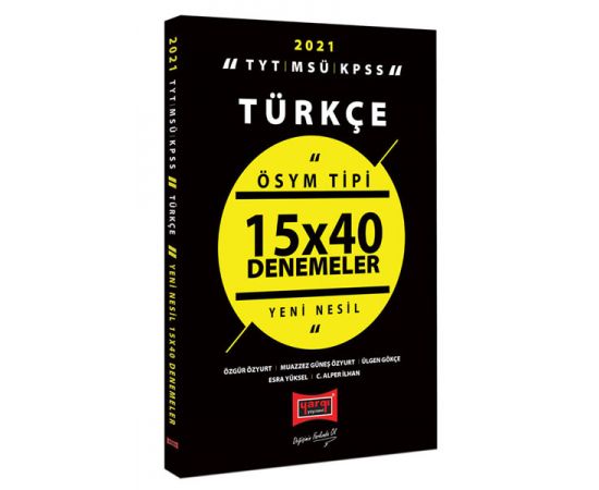 Yargı 2021 TYT MSÜ KPSS Türkçe ÖSYM Tipi 15x40 Denemeler