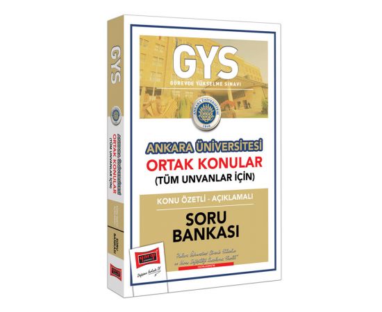 Yargı 2021 GYS Ankara Üniversitesi Ortak Konular Konu Özetli - Açıklamalı Soru Bankası