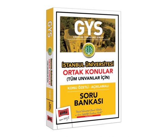 Yargı 2021 GYS İstanbul Üniversitesi Ortak Konular Konu Özetli - Açıklamalı Soru Bankası