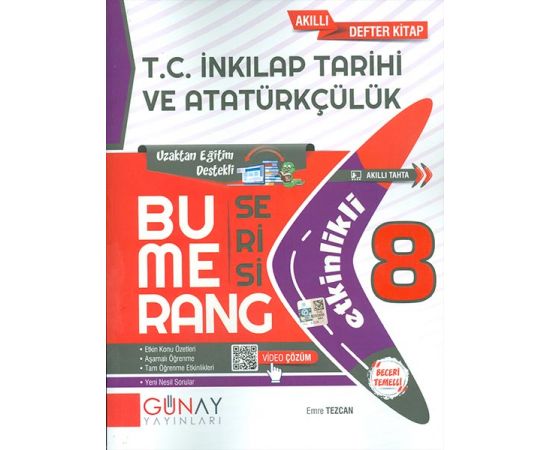 8.Sınıf Bumerang Etkinlikli T.C. İnkılap Tarihi Ve Atatürkçülük Günay Yayınları