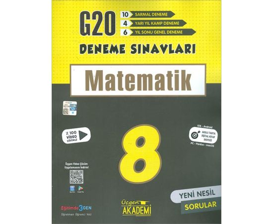 2021 LGS 8.Sınıf Matematik 20li Deneme Sınavı Üçgen Akademi
