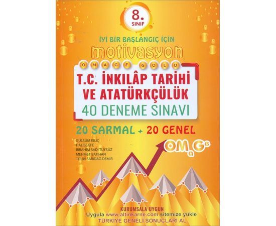 8.Sınıf Omage Gold Motivasyon İnkılap Tarihi 40 Deneme Sınavı Omage Yayınları