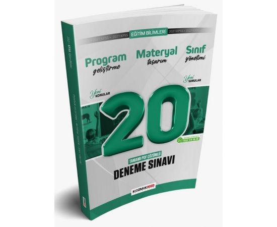 Kozmik Oda 2021 KPSS Eğitim Bilimleri Program Geliştirme, Materyal Tasarım, Sınıf Yönetimi 20 Deneme