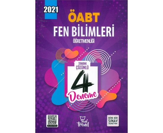 2021 ÖABT Fen Bilimleri Öğretmenliği Çözümlü 4 Deneme Yeni Yrend Yayınları