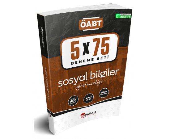 Kaplan Akademi 2021 ÖABT Sosyal Bilgiler Öğretmenliği 5x75 Deneme PDF Çözümlü