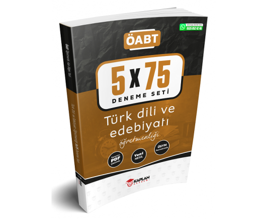 Kaplan Akademi 2021 ÖABT Türk Dili ve Edebiyatı Öğretmenliği 5x75 Deneme PDF Çözümlü